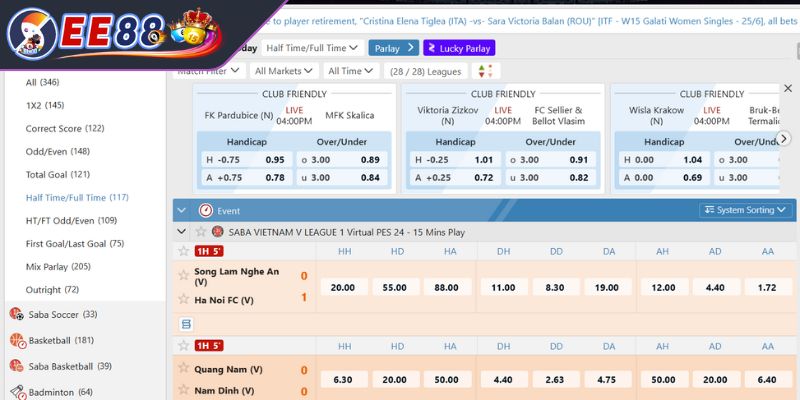 Hướng dẫn cược Half Time/Full Time XOSO66 cho tân binh