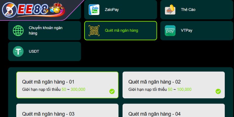 Các bước nạp tiền vào XOSO66